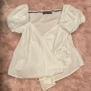 Elegant White Puff Sleeve Blouse